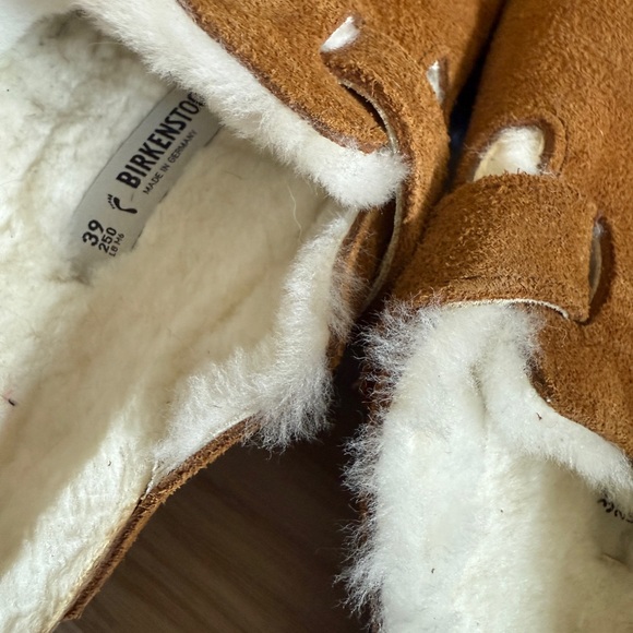 Birkenstock Boston shearling / Tan Suede Fleece-Lined Clogs size 39 - Picture 3 of 4